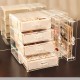 Dustproof Transparent Acrylic Earrings Jewelry Storage Box Display Stand Rack Tray