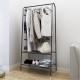 Floor Clothes Rack Mobile Clothes Tree Rack Bedroom Shoes Storage Stand Simple Indoor Household Clothes Holder