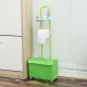 Floor Toilet Paper Roll Holder Standing Phone Tablet Holder with Storage Rack