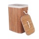 Folding Bamboo Laundry Basket with Lid Removable Bag Dirty Clothes Storage