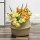 Folding Seagrass Storage Basket Home Decorative Rattan Plant Flower Pot Decor Handmade Woven Wicker Belly Toy Laundry Basket