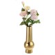 Golden Ceramic Vase Living Room Planting Crafts Flower Arrangement Container Home Office Desk Decoration Ornaments