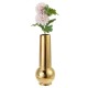 Golden Ceramic Vase Living Room Planting Crafts Flower Arrangement Container Home Office Desk Decoration Ornaments