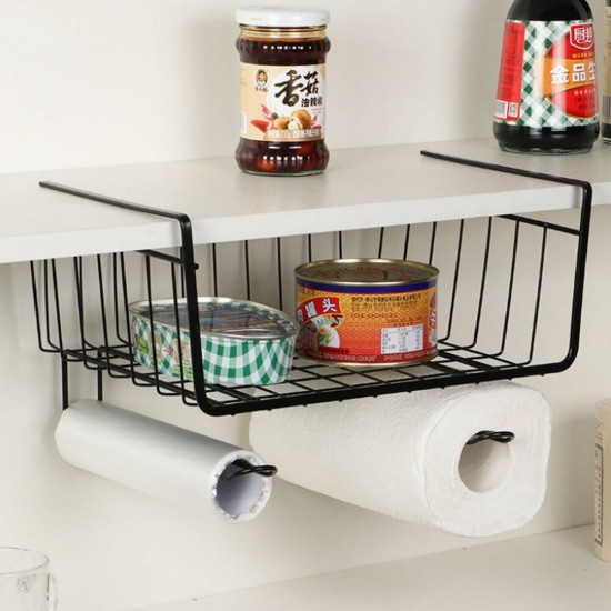 Hidden Under Desk Storage Rack Hanger Under the Cabinet Storage Kitchen Storage Rack Desktop Organizer Supplies