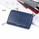 High Quality Genuine Leather Crocodile Pattern Zipper Around Card Holder Wallets Coin Purse