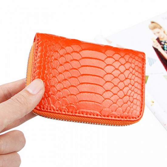 High Quality Genuine Leather Crocodile Pattern Zipper Around Card Holder Wallets Coin Purse