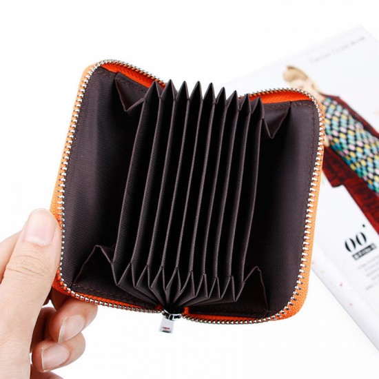 High Quality Genuine Leather Crocodile Pattern Zipper Around Card Holder Wallets Coin Purse