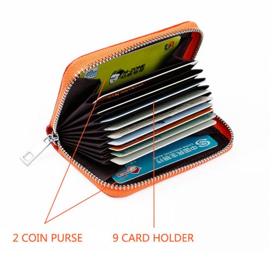 High Quality Genuine Leather Crocodile Pattern Zipper Around Card Holder Wallets Coin Purse