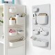 Home Storage Wall Suction Cup Sticking Type Hole Plastic Storage Rack Cosmetic Toiletries Storage Bathroom Supplies