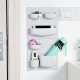 Home Storage Wall Suction Cup Sticking Type Hole Plastic Storage Rack Cosmetic Toiletries Storage Bathroom Supplies