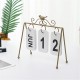 Iron Bird Flip Page Calendar Creative DIY Crafts Desktop Calendar Home Decoration Office Tabletop Ornaments