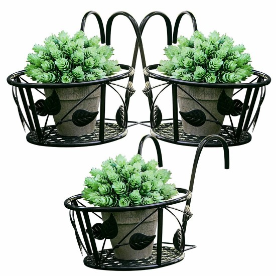 Iron balcony Railings Flower Wall Hanging Multi-layer Fence Hanging Modern Simple Flower Pot