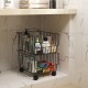 Kitchen Crevice Shelf Floor Multi-Layer Vegetable Shelf Household Storage Rack Vegetable Basket Removable Storage Basket for Home Office