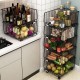 Kitchen Crevice Shelf Floor Multi-Layer Vegetable Shelf Household Storage Rack Vegetable Basket Removable Storage Basket for Home Office