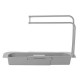 Kitchen Sink Drainer Sink Drain Rack Basket Retractable Drying Rack Shelf Dishwashing Basin Hanging Dishcloth Storage Rack