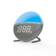 LED Colorful Fabric Alarm Clock Color Changing Bedside Alarm Clock Level 3 Night Light Control Desk Bedroom Clock