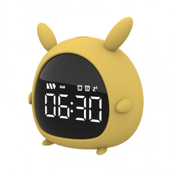 Little Elf Alarm Clock Digital LED Table Alarm Clock Snooze Countdown Rechargeable Cartoon Clock