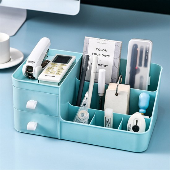 Makeup Organizer Plastic Cosmetic Lipstick Storage Box Container Large Capacity Desktop with Makeup Drawer