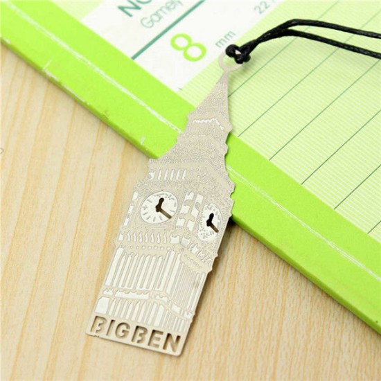 Metal Bookmark Travel Theme Note Memo Paper Marker Stationery Novelty Creative Gift