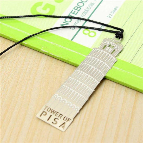 Metal Bookmark Travel Theme Note Memo Paper Marker Stationery Novelty Creative Gift