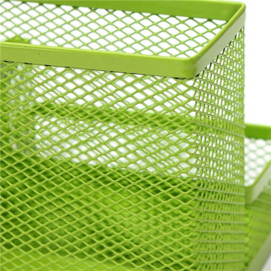 Metal Mesh Cosmetic Makeup Brush Pen Office Desktop Storage Box