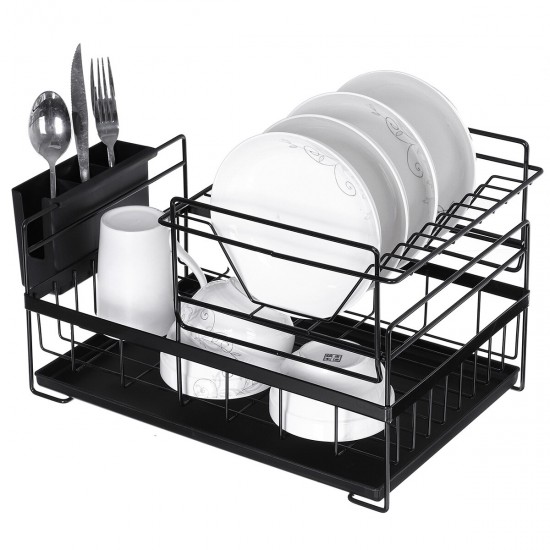 Metal Multi Layer Dish Rack Drainer Drying Dish Tray Holder Kitchen Organizer Home Kitchener Storage Supplies