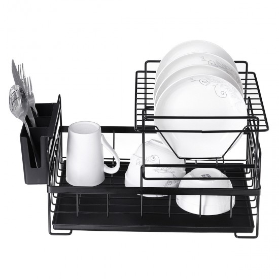 Metal Multi Layer Dish Rack Drainer Drying Dish Tray Holder Kitchen Organizer Home Kitchener Storage Supplies