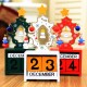 Mini Wooden Calendar Decoration Date Merry Christmas Ornament Home Decoration Craft Creative Gifts for Kids