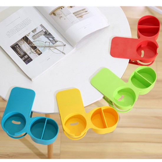 Multifunctional Plastic Water Cup Holder Clip Desktop Finishing Storage Rack Large Scale Storage Folder for Home Office