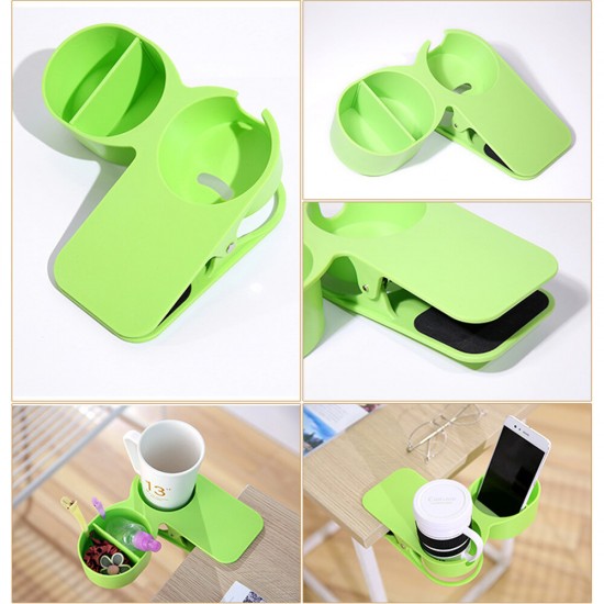 Multifunctional Plastic Water Cup Holder Clip Desktop Finishing Storage Rack Large Scale Storage Folder for Home Office