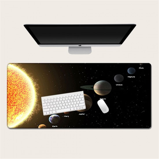 Planet Gaming Mouse Pad Large Size Anti-slip Stitched Edges Natural Rubber Keyboard Desk Mat for Home Office Supplies