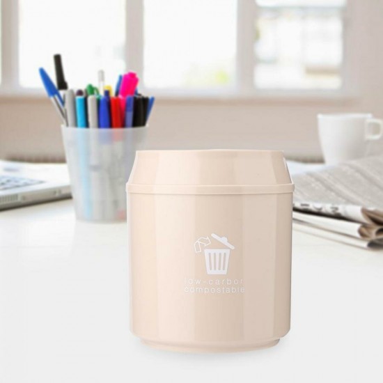 Plastic Small Waste Bin Cute Mini Trash Can Desktop Trash Basket Table Home Office Trash Can Dustbin Sundries Barrel Box