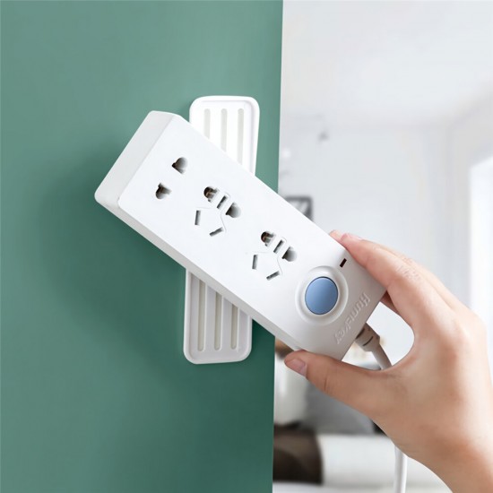 Row And Insert Holder Punch-free Wall-mounted Storage Without Traces Socket Paste Wall Sticke Hanging Patch Panel Holder