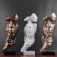 Silence Is Gold Statue Resin Abstract Sculpture Ornament Home Decoration Modern Art Office Desk Decoration Wedding Gifts