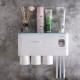 Toothbrush Holder Automatic Toothpaste Dispenser With Cup Wall Mount Toiletries Storage Rack Bathroom Accessories Set