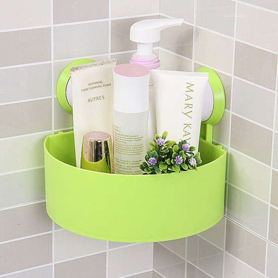 Triangular Bathroom Shelf Wall Hanging Bathroom Suction Cup Corner Rack Shelf Storage Rack