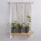 Wall Hanging Rack Macrame Knitted Rope Woven Tassel Wall Hanging Handmade Tapestry Display Stand Home Office Decor