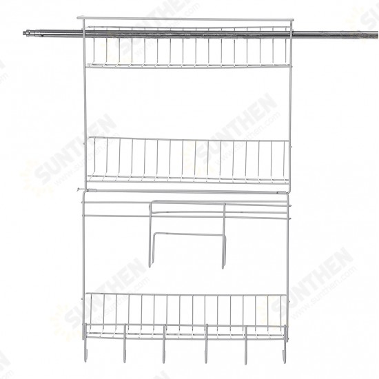 Wall Shelf Hanging Storage Rack Storage Organizer Shelf Carbon Steel Storage Shelves Rack for Kitchen Bathroom