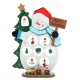 Wooden Christmas Snowman Ornament Christmas Decoration Pendant Desktop Decoration Gift for Children Home Office