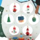 Wooden Christmas Snowman Ornament Christmas Decoration Pendant Desktop Decoration Gift for Children Home Office