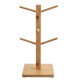 Wooden Cup Holder Teacup Mug Drain Rack Stand 6 Cups Drain Cup Hanging Stand Coffee Cup Display Stand