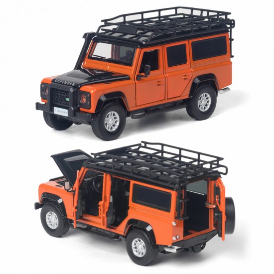 1:32 Alloy Land Rovers Defenders Rear Wheel Pull Back Diecast Car Model Toy with Sound Light for Gift Collection