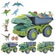 New Style Children Dinosaur Transport Car Inertial Cars Carrier Truck Toy Pull Back Vehicle Toy with Dinosaur Gift for Children