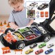 Simulation Police Car Diecast Vehicle Model Toy with Sirnes Sound and Light with 6 Cars and Game Map for Kids Birthday Holidays Gift