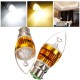 Dimmable B22 3W 220V White Warm White LED Candle Bulb Golden Shell Lamp