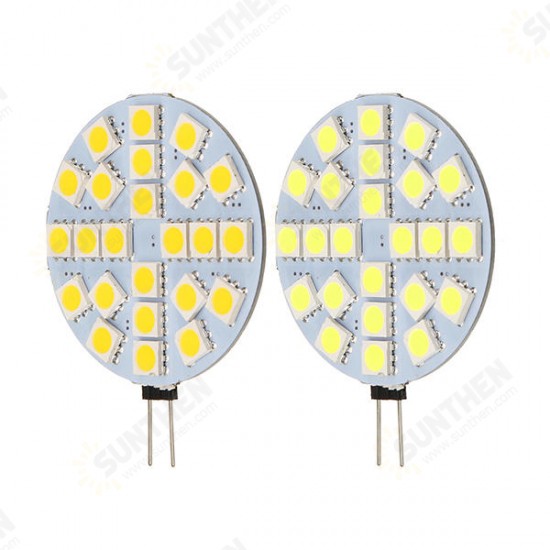 G4 3W Dimmable SMD5050 24LEDs Warm White Pure White Ligth Bulb DC12V