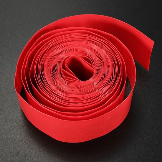 5M Flat 29.5MM 18.5MM PVC Heat Shrink Tubing For 18650 18500 Battery