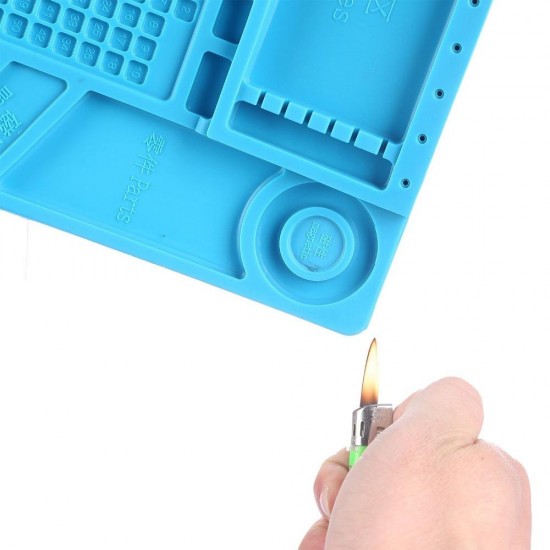 45x30cm Magnetic Heat Insulation Silicone Pad Desk Mat Maintenance Platform with Magnetic Section