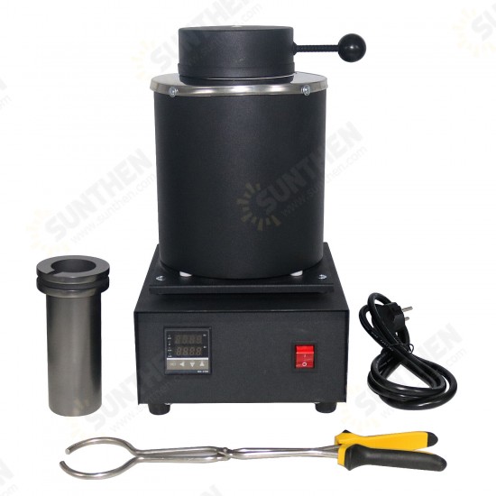 AC110V / 220V 3KG Capacity Gold Electric Melting Furnace with 1PCS Graphite Crucible & Plier