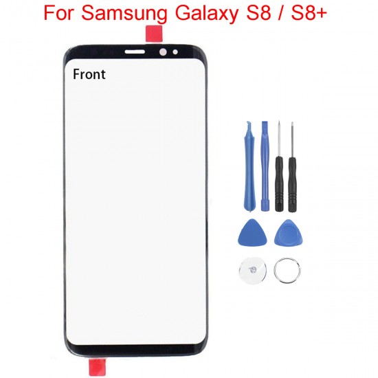 S8/ S8+ Two Specifications Optional Black Mobile Phone Glass Touch Curved Screen + Disassembly Tools + 5ml UV Glue + UV Lamp